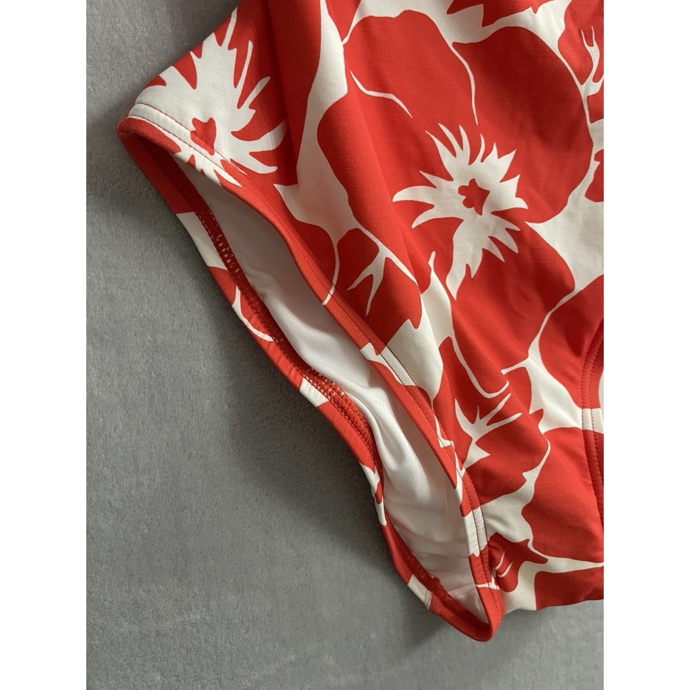 Vince Camuto Floral Print One Piece Swimsuit Size 6 New. Tangerine $134 - Picture 10 of 14